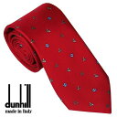 ダンヒル ネクタイ DUNHILL メンズネクタイ シルク100% イタリー製 レッド系 DU20FPTP1WN620R ギフト プレゼント 贈答品 記念品 誕...