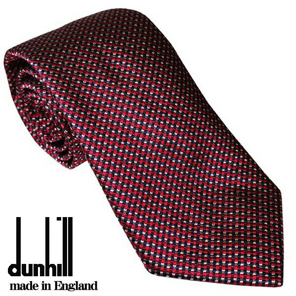 ダンヒル ネクタイ DUNHILL メンズネクタイ シルク100％ レッド系 イングランド製 du23fptw1x3620r ギフト プレゼント 贈答品 記念品 誕生日 父の日