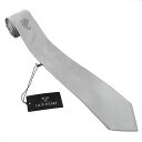 ライオンハート ネクタイ LION HEART シルバー系 スリムタイプ シルク100% LH-010/SLIVER ギフト プレゼント 記念品 誕生日