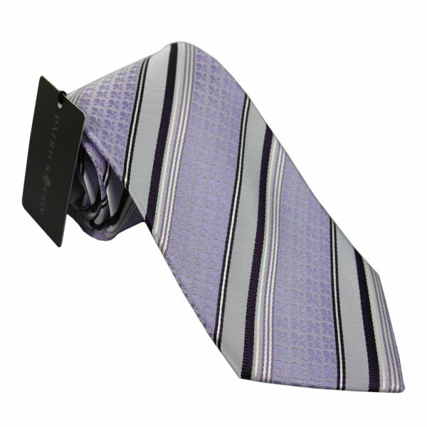 シルク パトリック コックス 紳士ブランドネクタイ PATRICK COX necktie 剣先8,5cm シルク100％ ラベンダー系 pc009-90996 ギフト プレゼント 贈答品