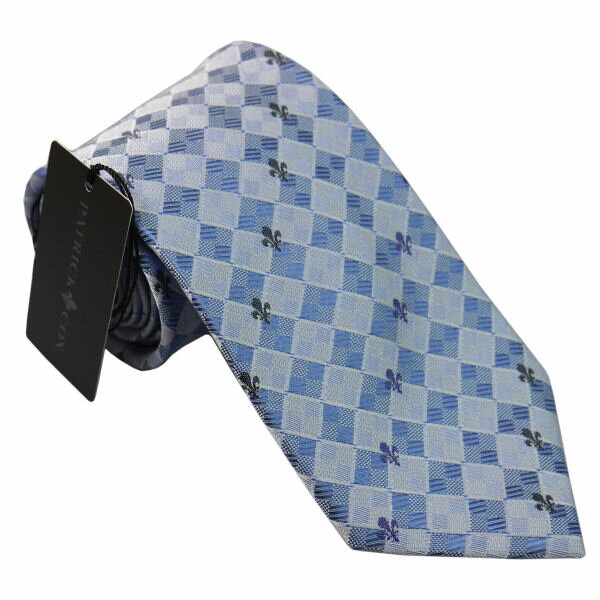 シルク パトリック コックス 紳士ブランドネクタイ PATRICK COX necktie 剣先8,5cm シルク100％ ブルー系 pc016-91004 ギフト プレゼント 贈答品