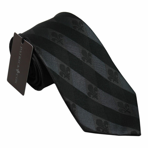 シルク パトリック コックス 紳士ブランドネクタイ ブラック系 PATRICK COX necktie 剣先8,5cm シルク100％ pc017-91005 ギフト プレゼント 贈答品