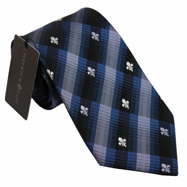 シルク パトリック コックス 紳士ブランドネクタイ ネイビー系 PATRICK COX necktie 剣先8,5cm シルク100％ pc019-91062 ギフト プレゼント 贈答品