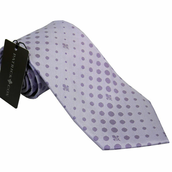 パトリック コックス 紳士ブランドネクタイ ラベンダー PATRICK COX necktie 剣先9,5cm レギュラータイプ pc003-535846 ギフト プレゼント 贈答品