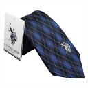 U.S.ポロ ネクタイ ネイビー ホワイト系 紳士ネクタイ シルク100% USPA-53 U.S.POLO ASSN ギフト プレゼント(4)