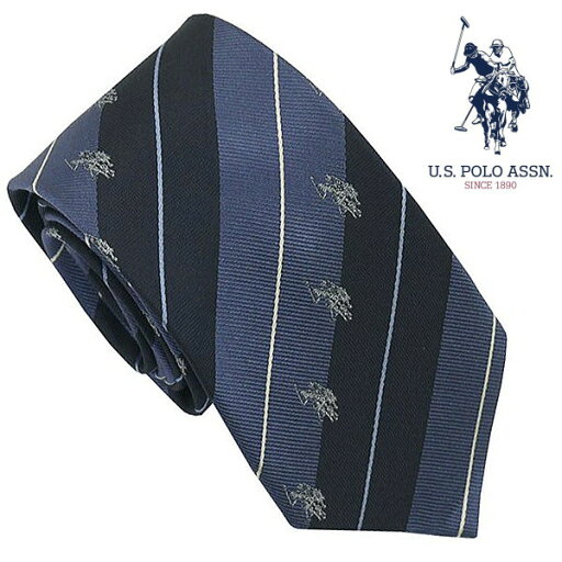 U.S.ポロ ネクタイ ネイビー ロイヤルクレスト柄 ブルーロゴ シルク100% USPA-112 NVBL U.S.POLO ASSN ギフト プレゼント U.S.ポロ ネクタイ ネイビー ロイヤルクレスト柄 ブルーロゴ シルク100% USPA-112 NVBL U.S.POLO ASSN ギフト プレゼント