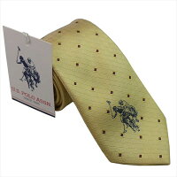 U.S.ポロネクタイシルク100%U.S.POLOASSNイエロー系USPA-12ギフトプレゼント