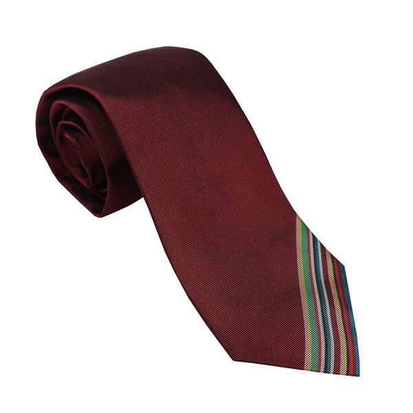 ポールスミス ネクタイ PAUL SMITH シルク100％ BURGANDY BORDE PLACEMENT STRIPE H41104-28 ギフト プレゼント 贈答品 記念品 就職祝い 昇進祝い