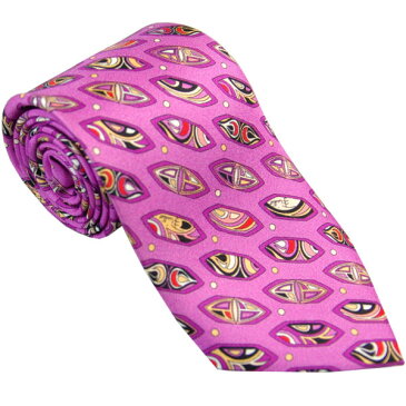 エミリオ プッチ ネクタイ EMILIO PUCCI シルク100% イタリー製 ピンク系 P7004-3 ギフト プレゼント 贈答品 記念品 誕生日