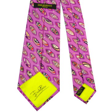 エミリオ プッチ ネクタイ EMILIO PUCCI シルク100% イタリー製 ピンク系 P7004-3 ギフト プレゼント 贈答品 記念品 誕生日