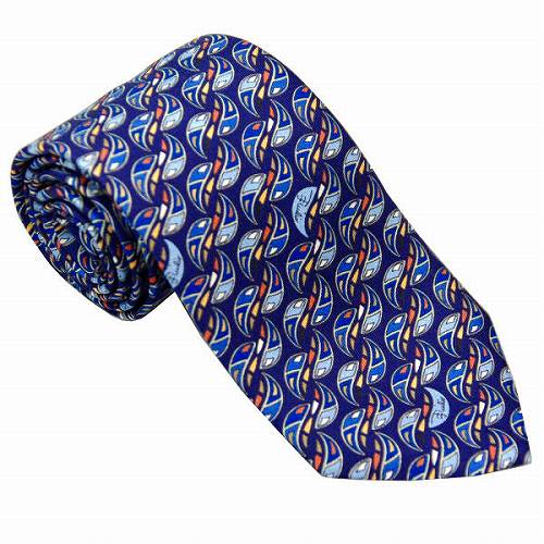 エミリオ プッチ ネクタイ EMILIO PUCCI シルク100% イタリー製 ネイビー系 P7005-2 ギフト プレゼント 贈答品 記念品 誕生日