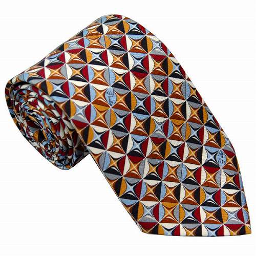 エミリオ プッチ ネクタイ EMILIO PUCCI シルク100% イタリー製 P7009-2 マルチ系 ギフト プレゼント 贈答品 記念品