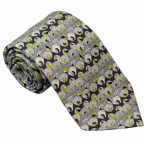 エミリオ プッチ ネクタイ EMILIO PUCCI マルチカラー グリーン系 シルク100% イタリー製 P8008-5 ギフト プレゼント 贈答品 記念品