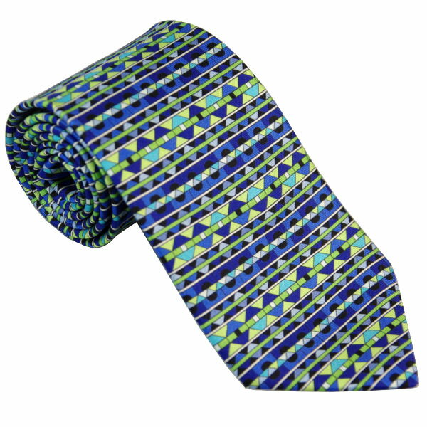 エミリオ プッチ ネクタイ EMILIO PUCCI マルチカラー グリーン系 シルク100% イタリー製 P8014-4 ギフト プレゼント 贈答品 記念品