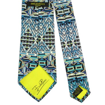 エミリオ プッチ ネクタイ EMILIO PUCCI マルチカラー グリーン系 シルク100% イタリー製 P8019-2 ギフト プレゼント 贈答品 記念品