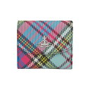 Vivienne Westwood ヴィヴィアンウエストウッド 二つ折り財布 イタリー製 BIOGREEN SAFFIANO PRINTED O102 McANDY Tartan(4)