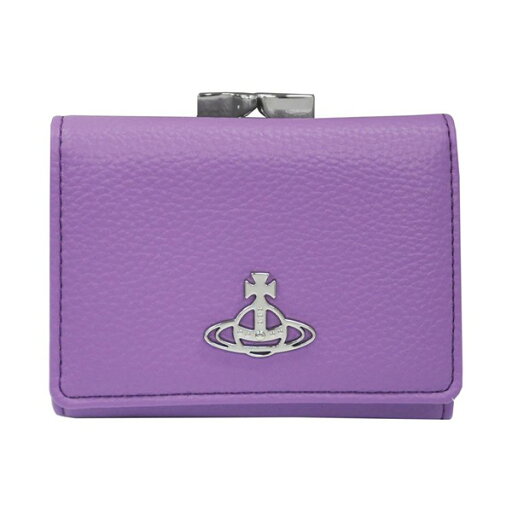 Vivienne Westwood ヴィヴィアンウエストウッド 三つ折り財布 小銭ガマ口 RE-VEGAN GRAIN 51010018-S000D-PF J401 PURPLE Vivienne Westwood ヴィヴィアンウエストウッド 三つ折り財布 小銭ガマ口 RE-VEGAN GRAIN 51010018-S000D-PF J401 PURPLE