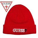 ゲス ニット帽 GUESS アクリル ロゴ レッド AI4A-8858DS ギフト プレゼント クリスマス