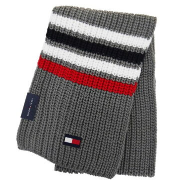 トミー・ヒルフィガー マフラー グレー系 TOMMY HILFIGER MUFFLER 1CT0232-404 GREY ギフトプレゼント 誕生日 クリスマス