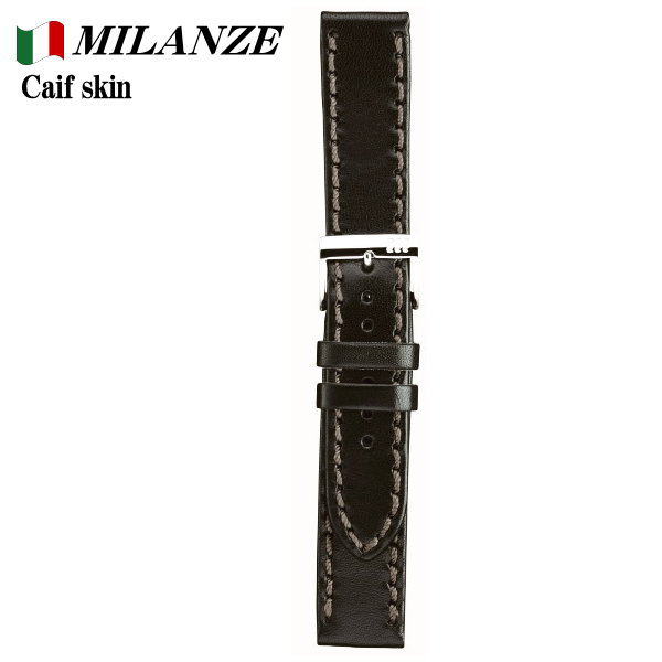 ポストへ投函のネコポス便 商品詳細 商品名 ミランツェ交換用時計ベルト 商品概要 ・素材：カーフ ・裏材：ヌバック革 ・表材ヘリ返し加工 ・ステッチ入り ・美錠幅：18mm ・長さ：美錠側75mm：剣先側110mm ・厚さ：3.5mm ・ステンレス専用美錠 付属 ・時計幅対応バネ棒2本付きMILANZE ミランツェ時計バンド 厳選された最高級のイタリア製皮革を使用し、高度なカッテングと縫製技術を駆使して、 職人が丹念に仕上げた仕上げた手作りの逸品です。 高いファッション性とクオリテイを追求し、使う人に確かな満足と快適さをお届けします。 イタリア皮革を使用した手作り品です。 表材ヘリ返し加工で仕上げたストレートタイプのバンドで、本体と同系色のステッチ入りです。 ■■■■■　お届けについてのご注意です　■■■■■ 時計バンドは【送料無料】でお届けしますので、DM便利用（旧メール便）（ポストへの投函）での発送となります。 宅配便ではございませんのでお届けまでに、5〜7日程度はかかる場合がございます。 代金引換やお届け日指定や時間帯指定があるご注文の場合は通常の宅配便でのお届けとなります。 当店規定の宅配便の送料を頂戴いたしますのでご了承下さい。