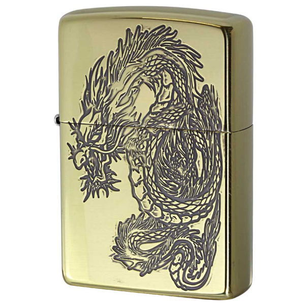 ZIPPO ジッポーライター 和柄龍 2面エッジング シルバーエッジング加工 2BS-WDR3 ギフト プレゼント 誕生日 記念品 贈り物 ネコポス便対応品