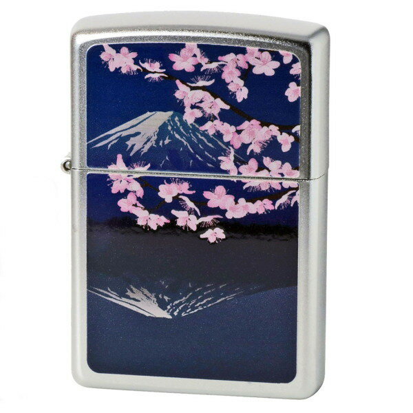 ZIPPO ジッポー ライター 和柄シリーズ 富士 逆さ富士 205サテンクローム SP-KF ネコポス便対応品