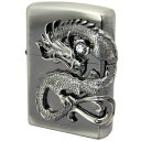 ZIPPO ジッポーライター 龍サイドメタル貼り ニッケル古美加工 DGNI ギフト プレゼント 誕生日 記念品 贈り物