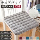 【新発売】チェアパッド 2個セット 椅子パッド 40x40 45x45 50x50 チェアマット 座布団 クッション 洗える あったか 暖かい イームズチェア用...
