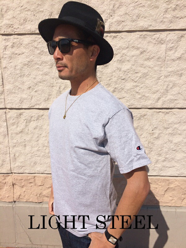 USCHAMPIONチャンピオン袖ロゴ半袖Tシャツ袖ワッペンワンポイント無地USAモデルワンポイントtシャツロゴtシャツメンズアメカジ本国シンプル刺繍