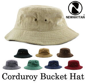 ニューハッタン コーデュロイ バケットハット NEWHATTAN Corduroy Bucket HatCLASSIC SAFARI BUCKET HAT ニューハッタン バケットハット バケハ サファリハット メンズ レディース 帽子 サファリハット