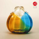 送料無料 【 金彩秋風 花器(中)】花瓶 インテリア ギフト 贈り物 高級 手作り ガラス 津軽びいどろ 石塚硝子 誕生日 プレゼント 結婚祝い 引越し祝い 新築祝い 母の日 敬老の日 贈答 花びん 人気 退職祝い 開店祝い 開院祝い 還暦祝い ホテル 旅館 病院 退職祝い 秋 内祝