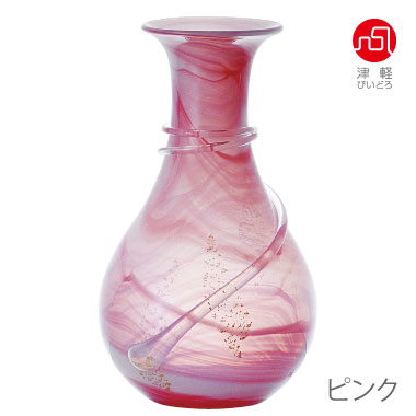 送料無料【 津軽びいどろ 花器ピンク 】 花びん ガラス 津軽びいどろ 石塚硝子 アデリア 誕生日プレゼント その1