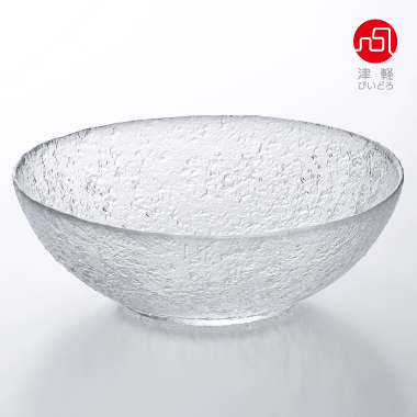 【初雪 大鉢 】 鉢 ガラス食器 手作り 津軽びいどろ 石塚硝子 アデリア 誕生日プレゼント