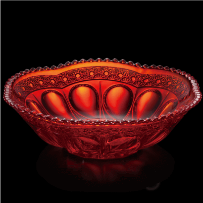 【赤の器 中鉢 赤 2個入】 bowl ガラ