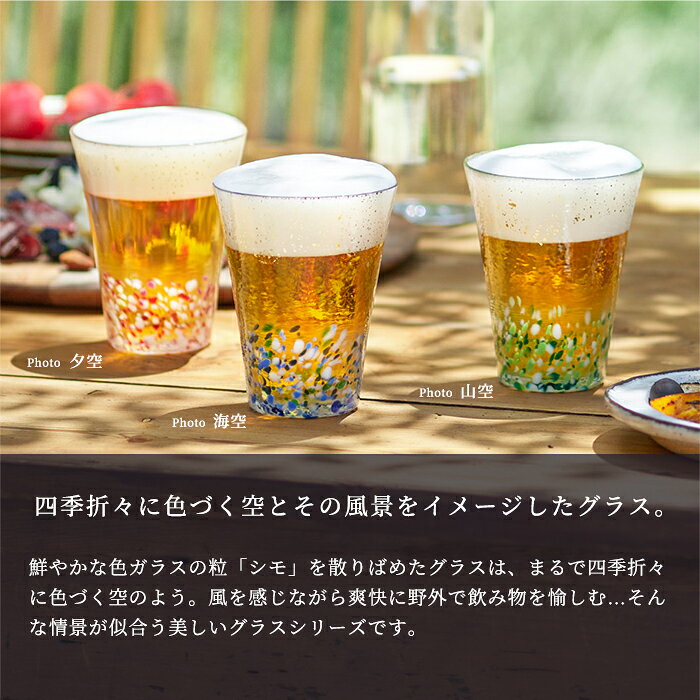 ビールグラス おしゃれ 泡 【 色空グラス 泡づくり 津軽びいどろ 】 日本製 タンブ...