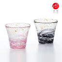 ロックグラス ロックグラス 焼酎 おしゃれ 高級 【 氷華 金彩ロックグラスペア 彩墨 】 ウイスキー 金箔 rocks glass フリーカップ タンブラー コップ ギフト 日本製 贈り物 手作り ハンドメイド アデリア 誕生日プレゼント