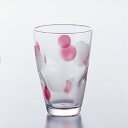 【水玉グラスタンブラーM(PN) 3個入】 カラフル ピンク ポップ タンブラー コップ ガラス食器 石塚硝子 アデリア 誕生日プレゼント