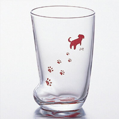 可愛いワンちゃんコップ！足あとグラス(M）いぬ３個セット