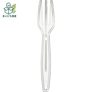 (まとめ) サンナップ 試食用 ミニフォーク 90mm 個包装 MF100P-CL 1パック(100本) 【×20セット】 飲食用品 簡易食器 スプーン