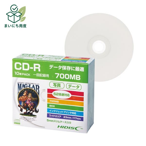 熱中症対策の備えに 塩分チャージも一緒に この商品とあわせて、外出前の塩分補給も準備できます。 関連商品枠として、既存の商品説明とは分けて表示します。 カバヤ 塩分チャージタブレッツ 3種240g 4種320g アソート 選べる 約78～104粒 個包装 塩タブレッ… 1,680円 - 1,980円 商品を見る カバヤ 塩分チャージタブレッツ 1kg 約333粒 大容量 業務用 個包装 まとめ買い 塩タブレット 塩分補給 熱… 4,200円 商品を見る ■商品内容【ご注意事項】・この商品は下記内容×30セットでお届けします。●700MBのデータ用CD-R、薄型ケース10枚入です。■商品スペック種類：CD-R容量：700MB対応倍速：1〜52倍速レーベル：ホワイトワイドプリンタブルレーベル面ロゴ印字：なしケース：薄型ケースインクジェットプリンタ対応：可【キャンセル・返品について】商品注文後のキャンセル、返品はお断りさせて頂いております。予めご了承下さい。■送料・配送についての注意事項●本商品の出荷目安は【1 - 5営業日　※土日・祝除く】となります。●お取り寄せ商品のため、稀にご注文入れ違い等により欠品・遅延となる場合がございます。●本商品は仕入元より配送となるため、沖縄・離島への配送はできません。[ HDCR80GP10SC ] 夏の備えに 塩分チャージタブレッツ 最後に、夏の備えとして塩分補給アイテムも確認できます。 関連商品枠として、既存の商品説明とは分けて表示します。 カバヤ 塩分チャージタブレッツ 3種240g 4種320g アソート 選べる 約78～104粒 個包装 塩タブレッ… 1,680円 - 1,980円 商品を見る カバヤ 塩分チャージタブレッツ 1kg 約333粒 大容量 業務用 個包装 まとめ買い 塩タブレット 塩分補給 熱… 4,200円 商品を見る