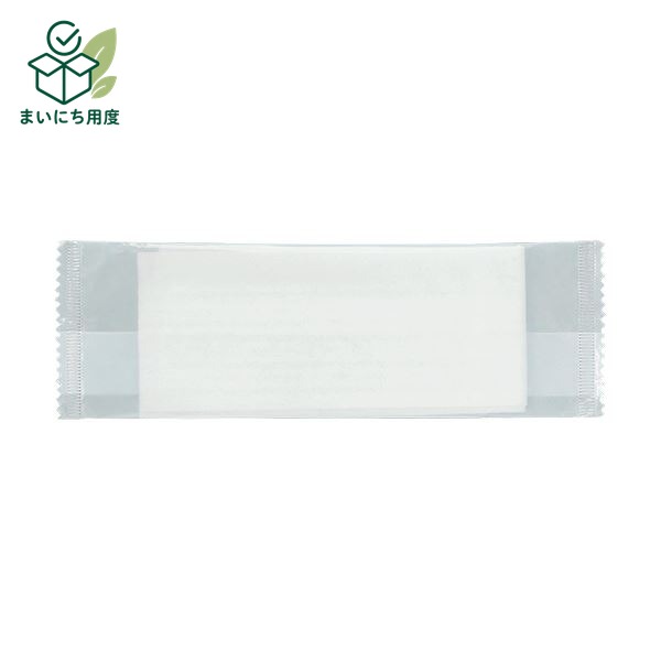 TANOSEE パルプ不織布おしぼり平型 1200枚入（50枚×24P） 【×10セット】