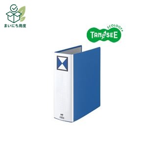 （まとめ）TANOSEE 両開きパイプ式ファイル A4タテ 90mmとじ 青 30冊