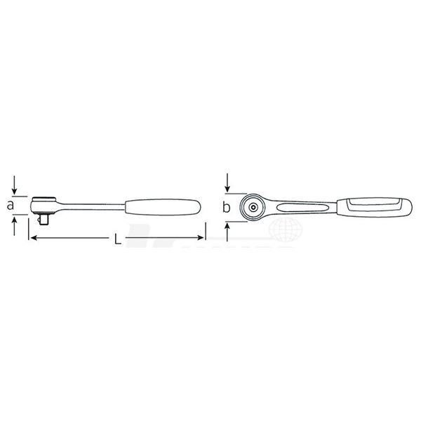STAHLWILLE スタビレー 435QRN 3/8SQ 80ギア ラチェットハンドル 12111020 工具 作...