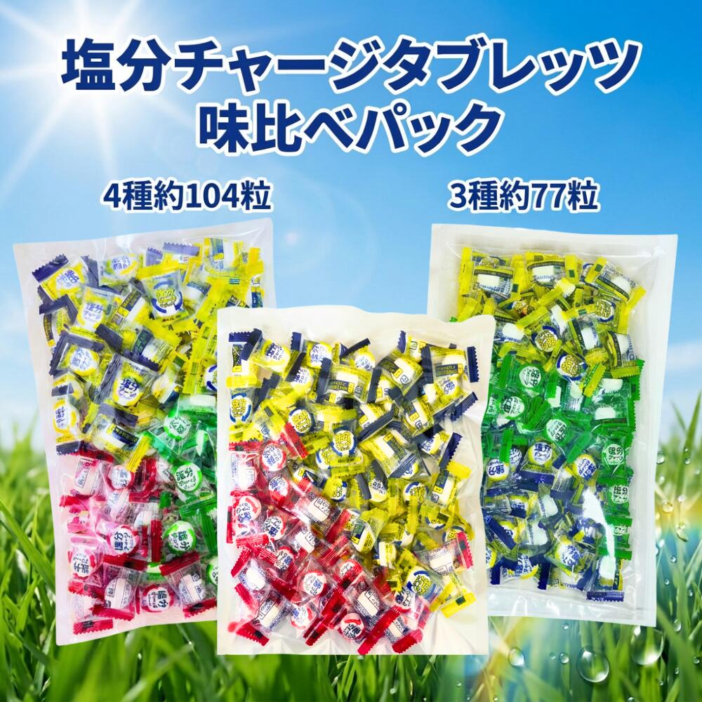 塩分チャージタブレッツ 送料無料 3種 4種 スポーツドリンク 塩レモン シークワーサー 梅 塩分チ ...