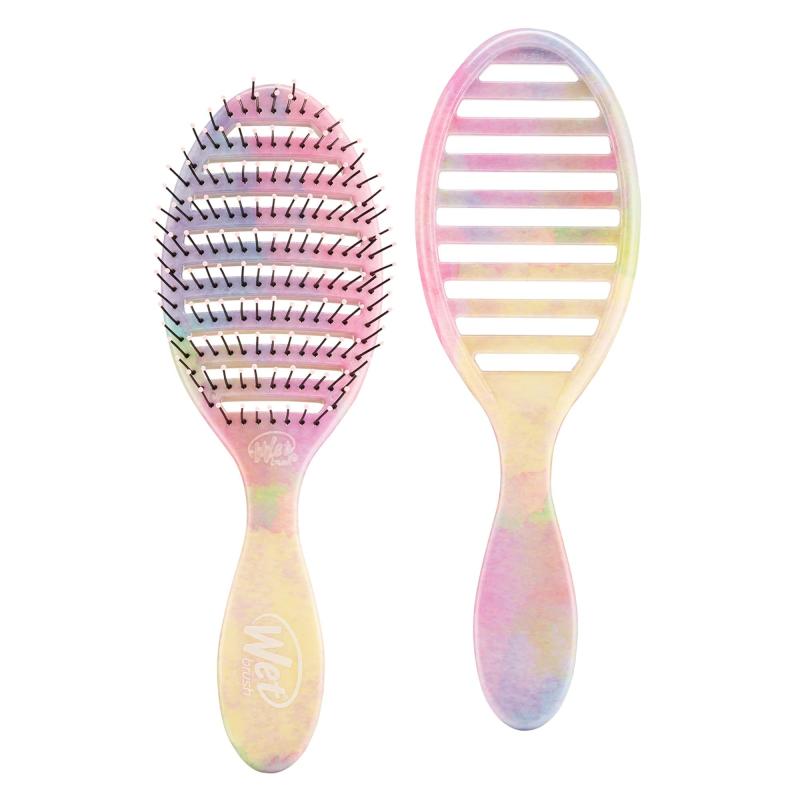 Wet Brush Speed Dry Hair Brush - Color Wash, Stripes - Vented Design and Ultra Soft HeatFlex Bristles Are Blow Dry Safe With Ergonomic Handle Manages Tangle and Uncontrollable Hair - Pain-Free