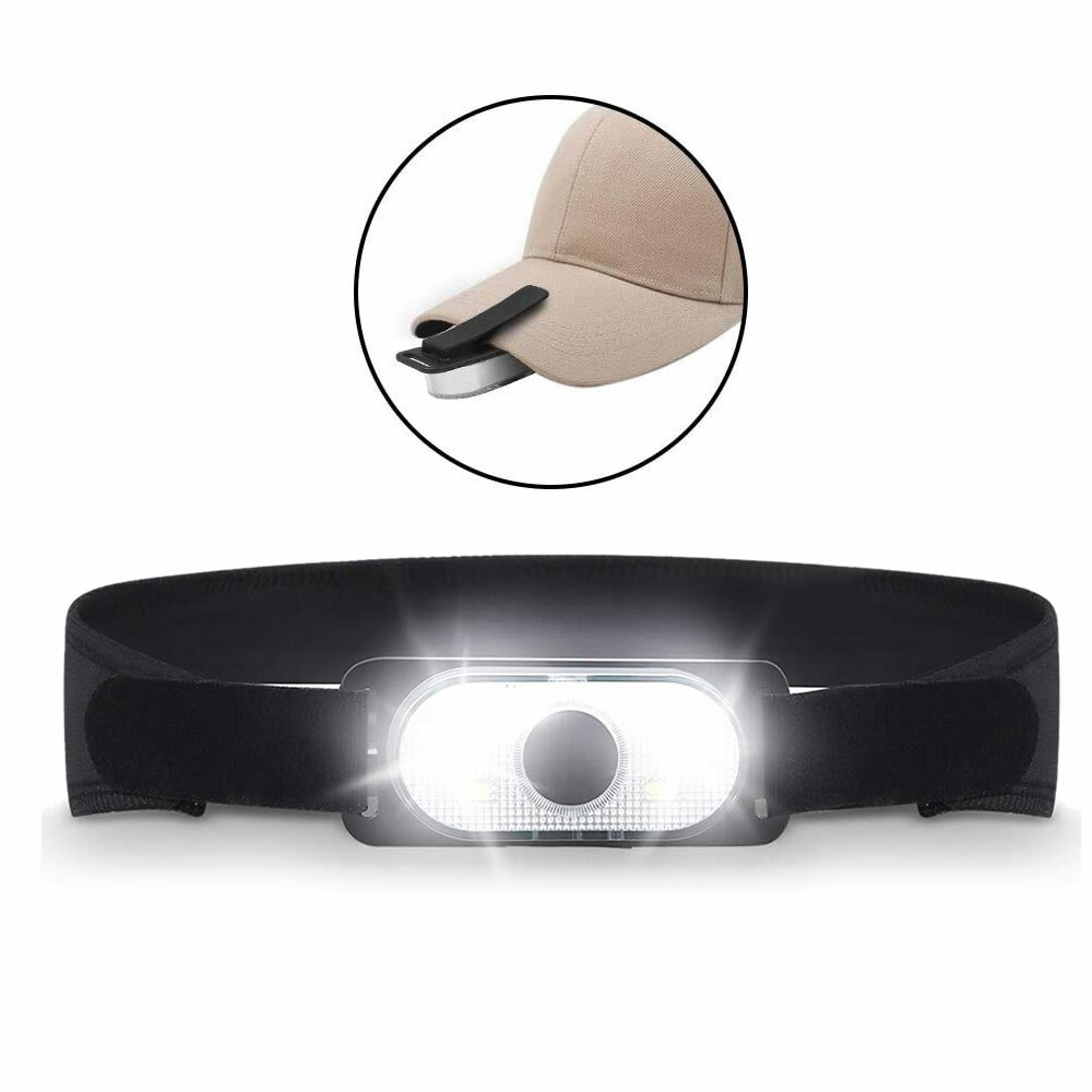 LEDヘッドライト キャップライト 2WAY 帽子ライトクリップ ヘルメット ライト USB 充電式 4軽量 持ち運び 簡単 アウトドア DIY キャンプ グッズ KURIHEAD