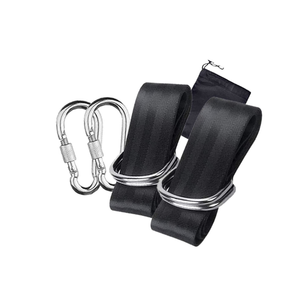 ブランコ ハンモック 固定用ベルト 150cm 耐荷重量1000kg 安全 耐摩耗 滑り止め 簡単設置 カラビナ2個 専用収納袋1個 BHANSETT