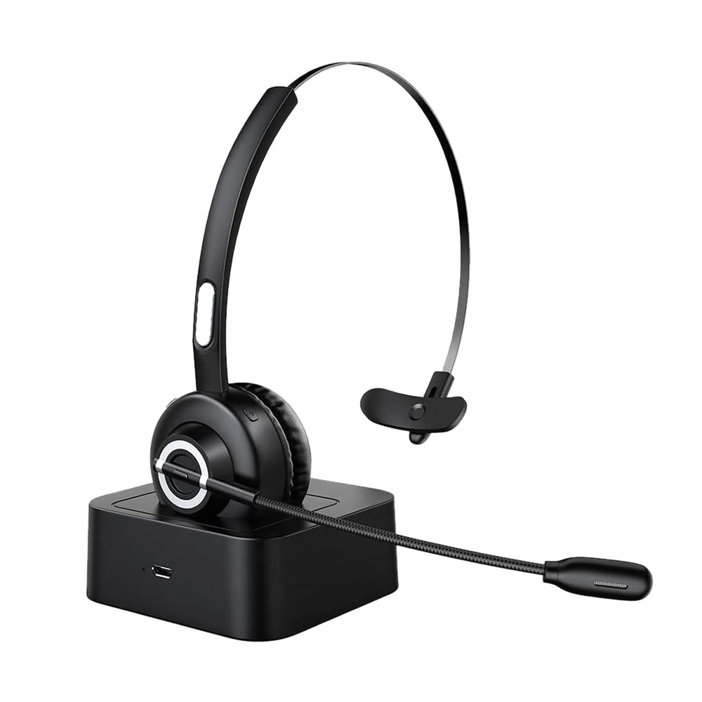 【送料無料】Bluetooth 5.0 ヘッドセット ワイヤレス 片耳 高音質 ハンズフリー通話 音楽 ノイズキャンセリング 軽量 長時間使用 快適 MMHEDAD