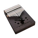 【送料無料】 親指ピアノ17音 ダークブラウン カリンバ kalimba サムピアノ 楽器 マホガニ ...