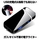 【 ガス オイル 不要 】 電子ライター USB 充電式 プ